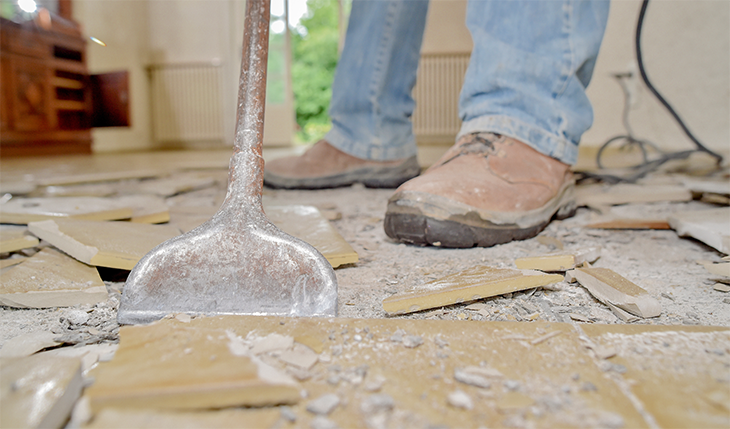 Removing Floor Tiles